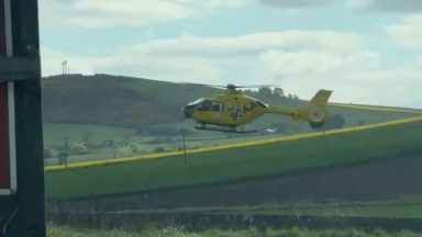 Air ambulance lands near A92 after rush hour crash in Fife