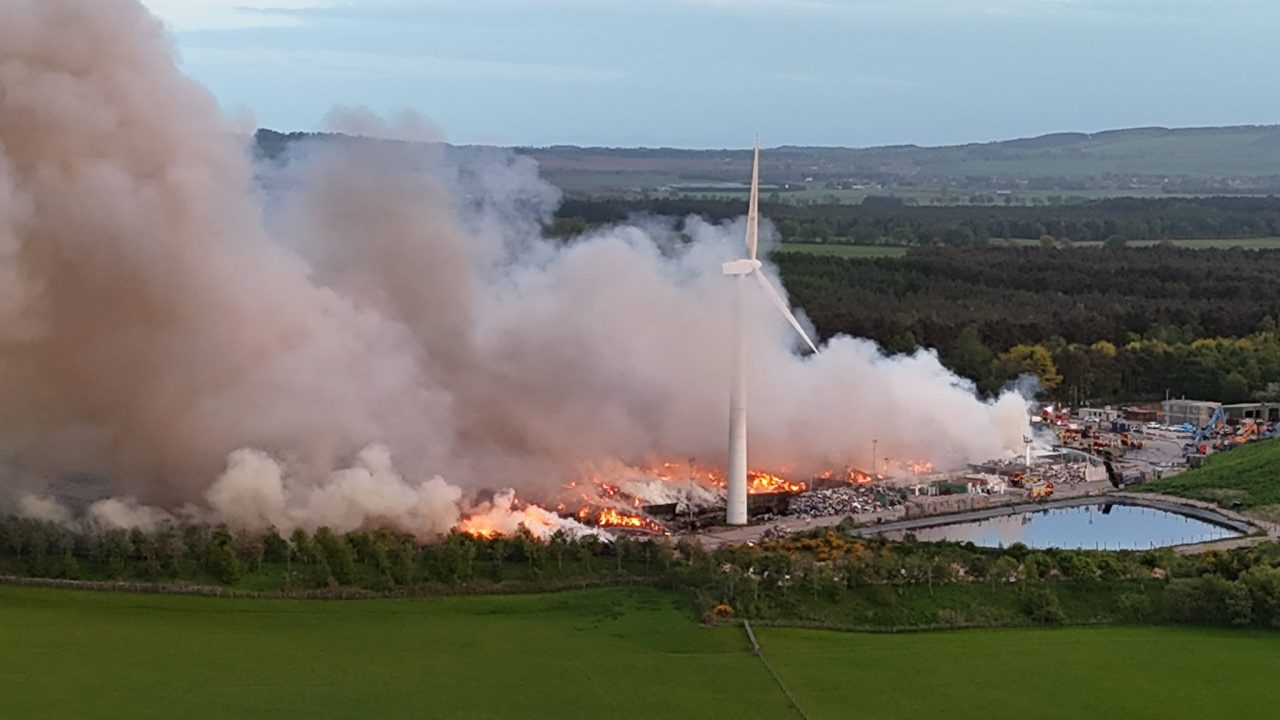 Firefighters work through second night tackling waste facility blaze