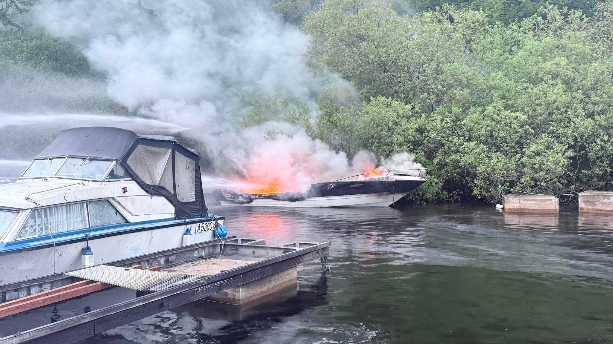 The fire was extinguished by emergency services