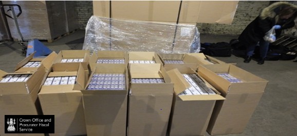 The trio were found to have smuggled millions of fake cigarettes.