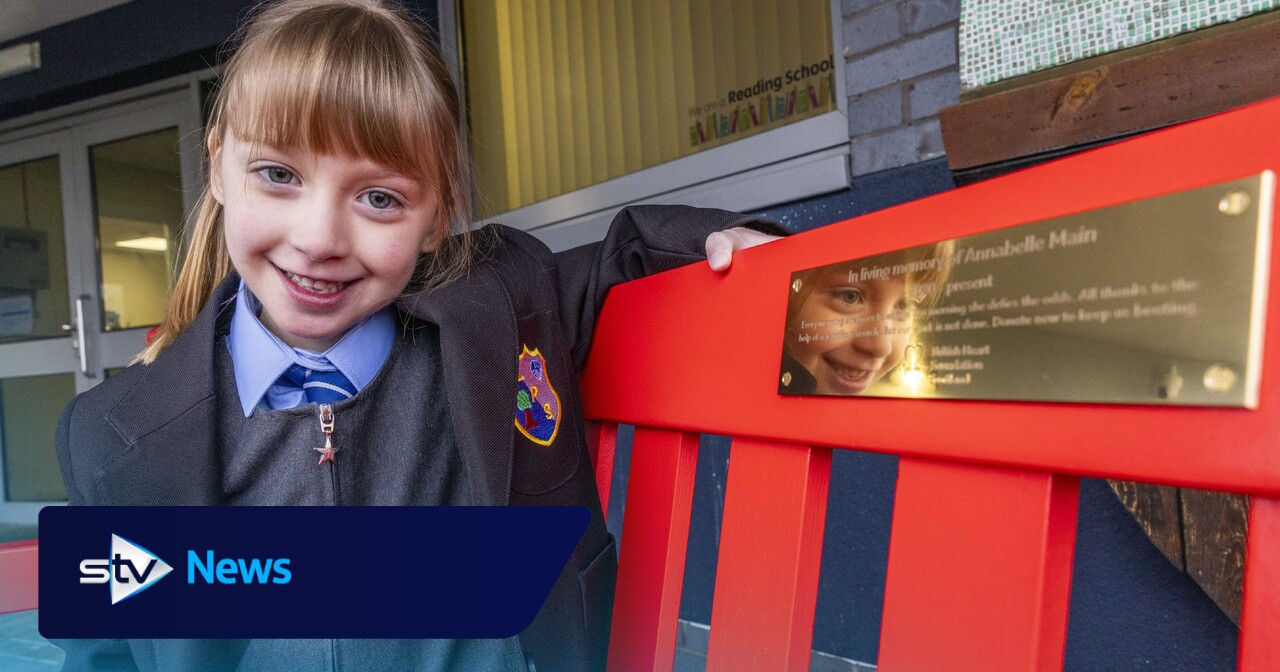 Schoolgirl born with heart defect honoured with living memorial bench