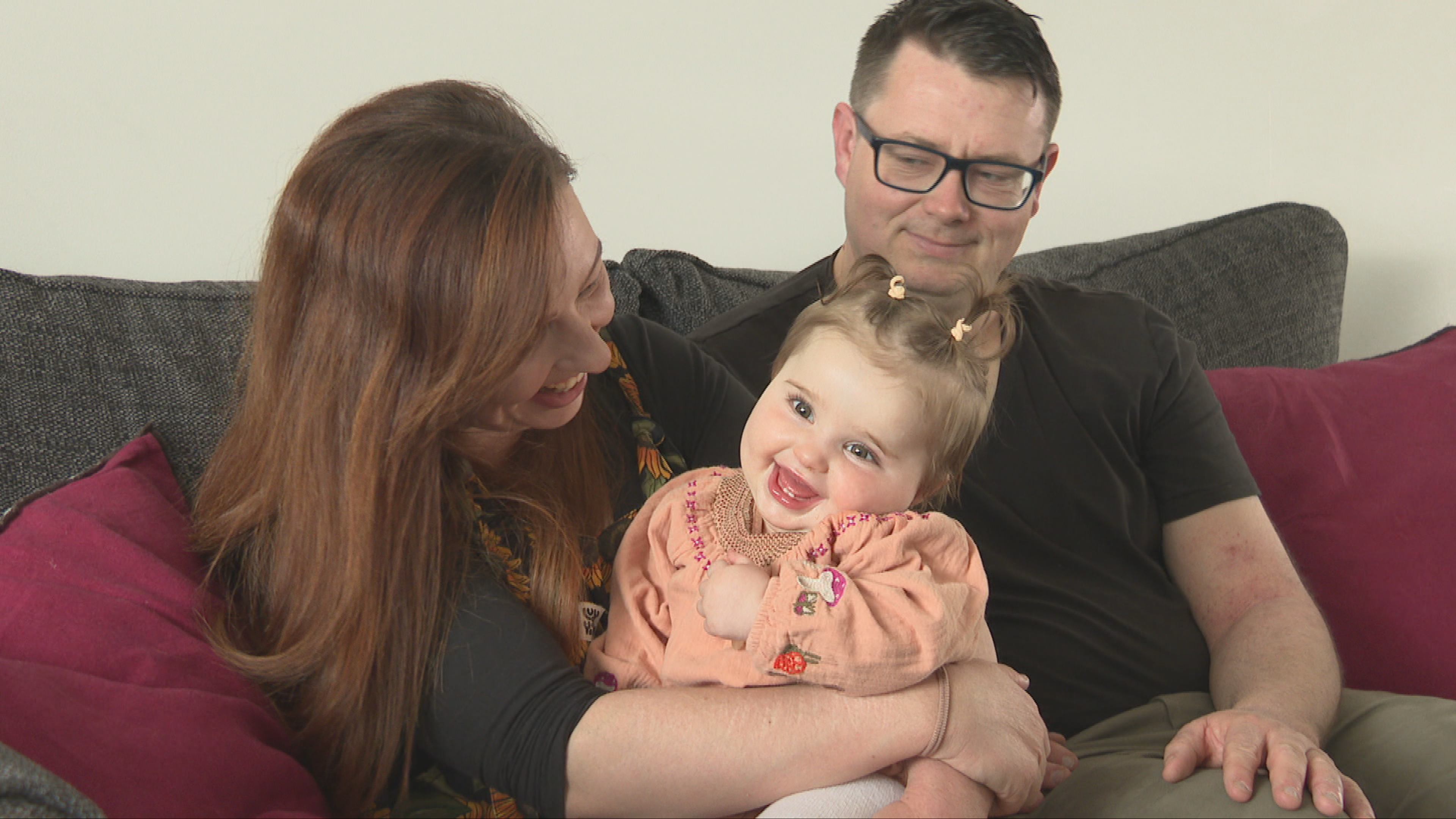 Kimberley and John with Eleanor