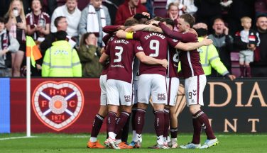 Lawrence Shankland fires winner against Rangers to boost Hearts’ title bid