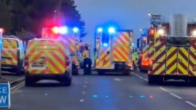 Patient dead and three ambulance staff in hospital after crash in Glasgow