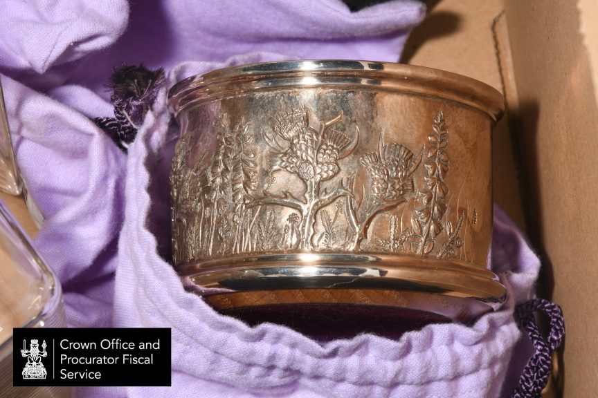 A hand-chased silver wine coaster from Hamilton & Inches jewellers costing £3,500 was misdescribed as spending on “leadership expenses” with the description “Hamilton & Inches sterling silver presentation quaiches”.