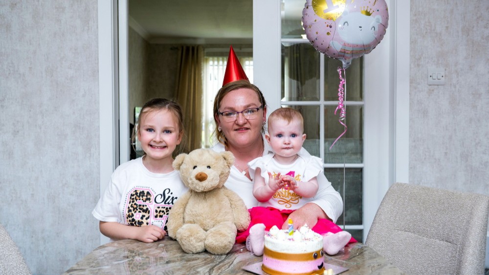 Mum saved by emergency blood transfusion during childbirth celebrates baby’s first birthday