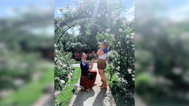 Tartan Army couple celebrate engagement after World Cup clash in Boston