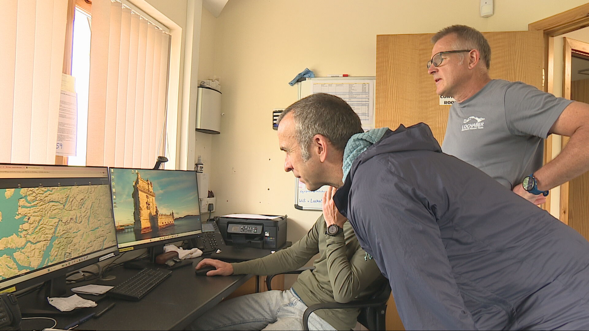 Iain and Astey plot their route