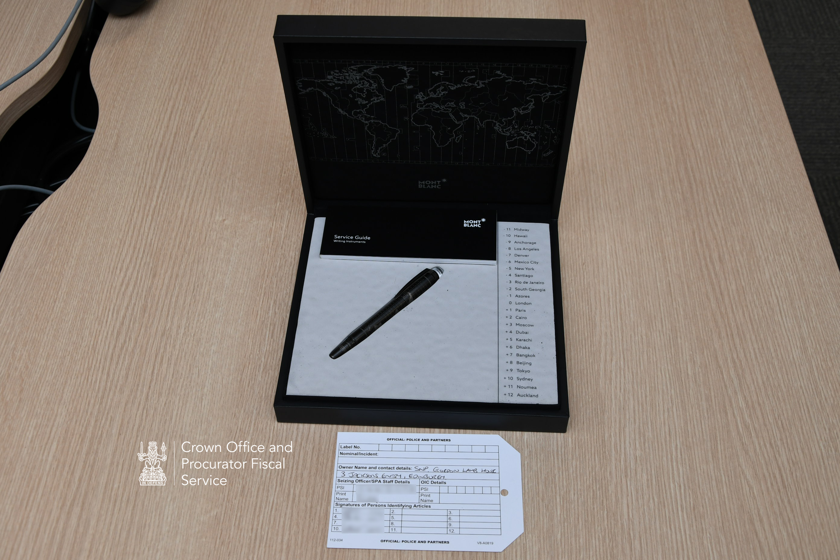 50. Montblanc white gold fountain pen (£4,225)