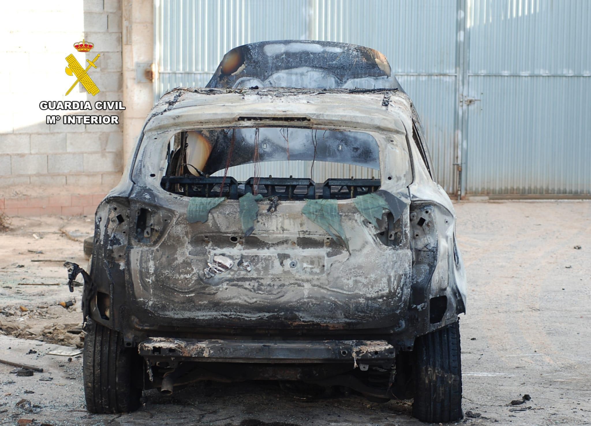 The getaway vehicle was found burnt out