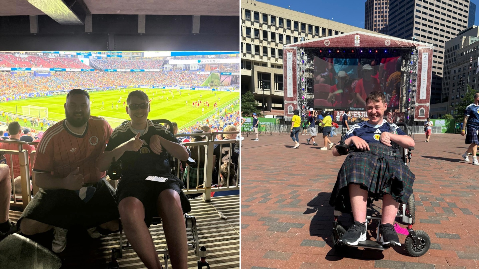 Stephen Reside, wheelchair user and Scotland fan