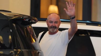 Steve Clarke waves farewell after stepping down as Scotland head coach