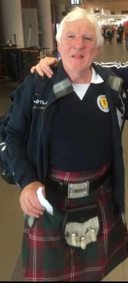 Donny Strathie had followed Scotland around the world