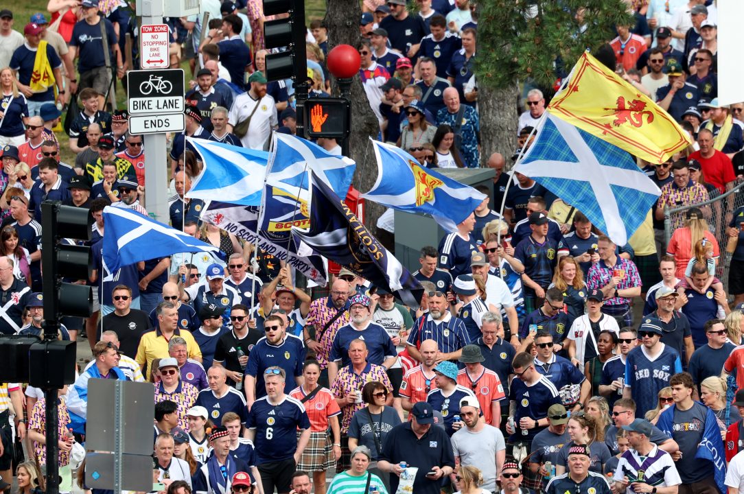 Thousands of Tartan Army fans swap footie for baseball at Red Sox game
