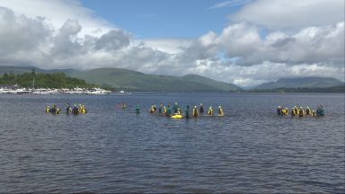 Pupils learn life-saving skills during open water safety drive at Loch Lomond