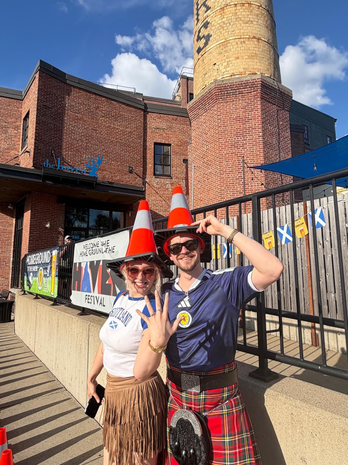 The couple say they've been 'overwhelmed with joy' on World Cup trip of a lifetime