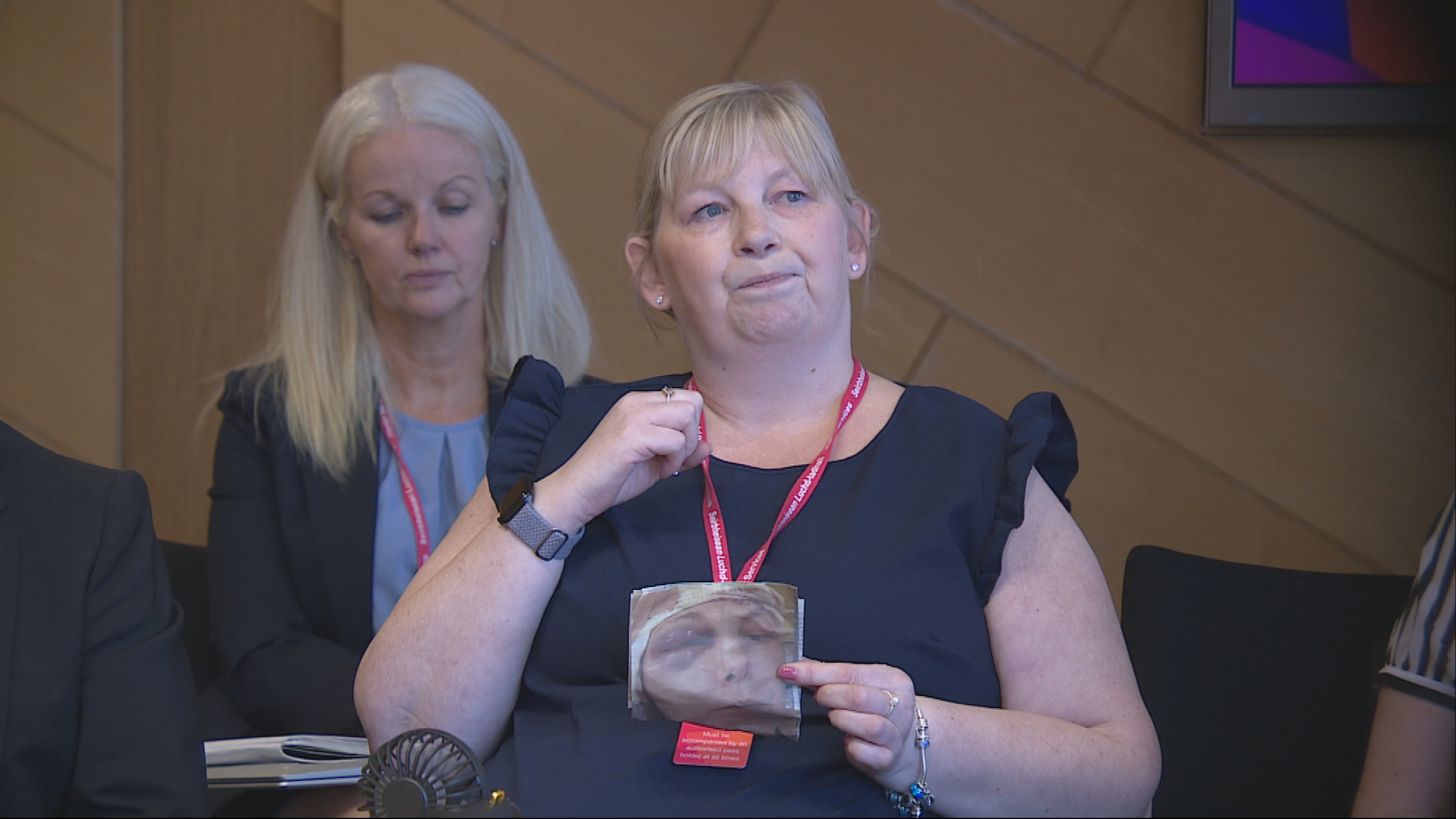 Trish Saunders from Aberdeen speaks at the roundtable