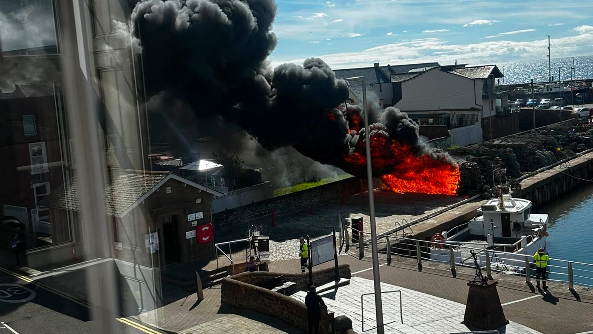 Fire at arbroath harbour