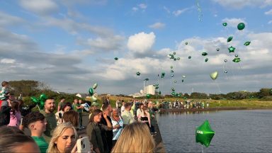Hundreds gather in Irvine to release balloons in memory of murdered teenager Kayden Moy