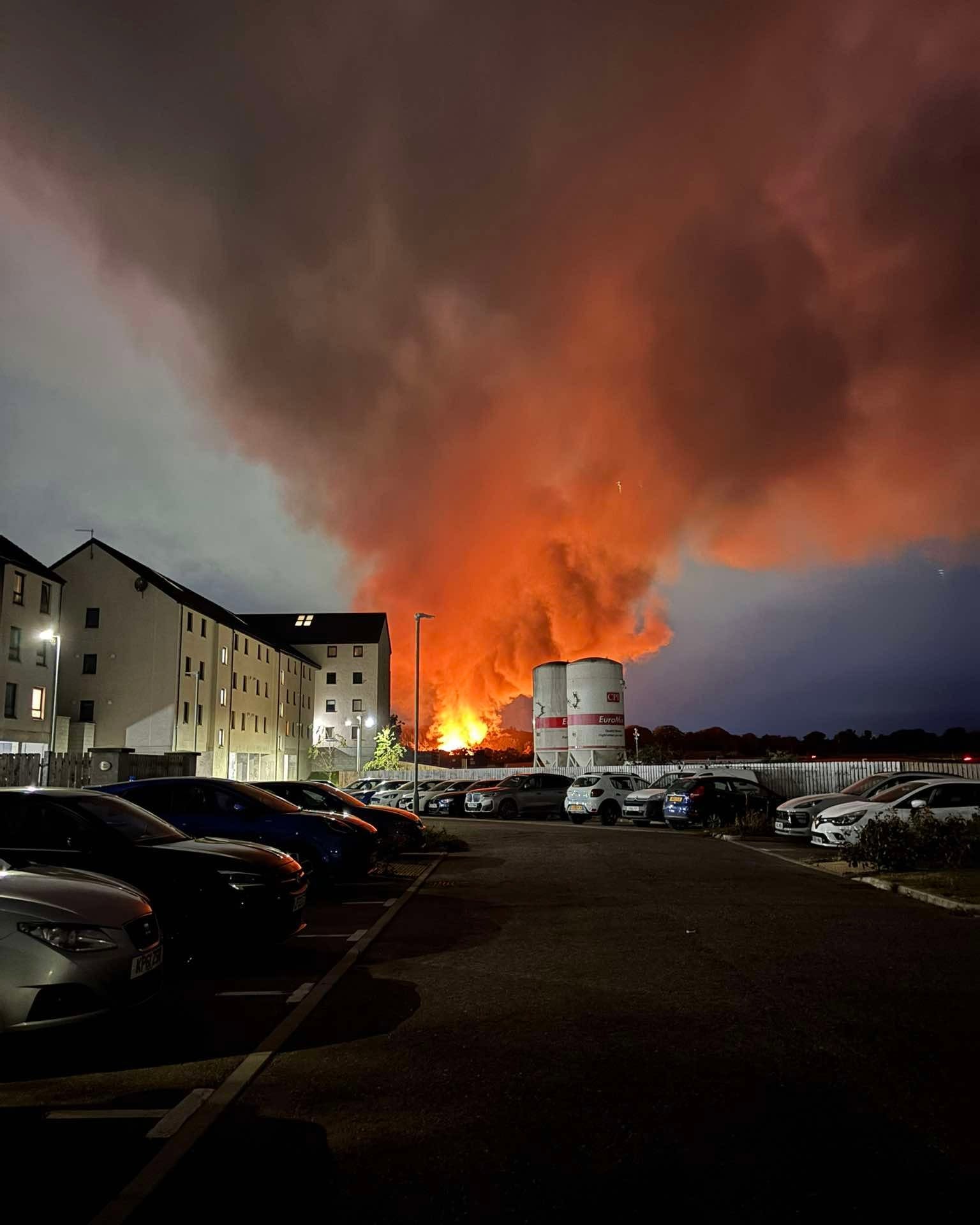 Residents living nearby have been advised to keep all windows and doors shut