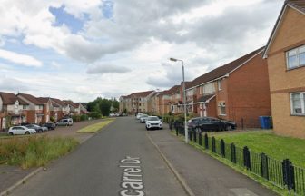 Hunt for driver after pedestrian struck by car which crashed into railings in Glasgow