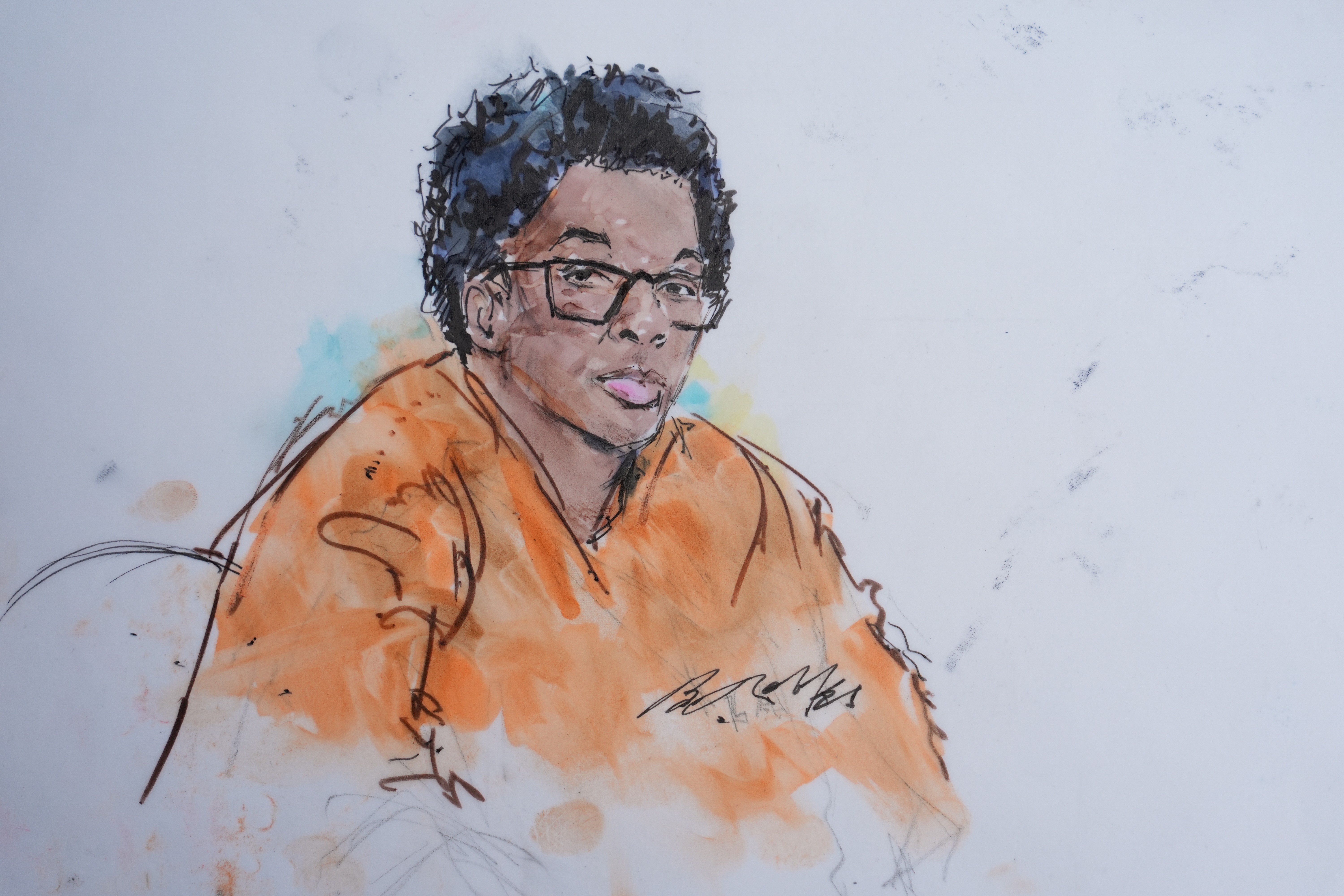 David Anthony Burke, who is known as D4vd, is seen in court