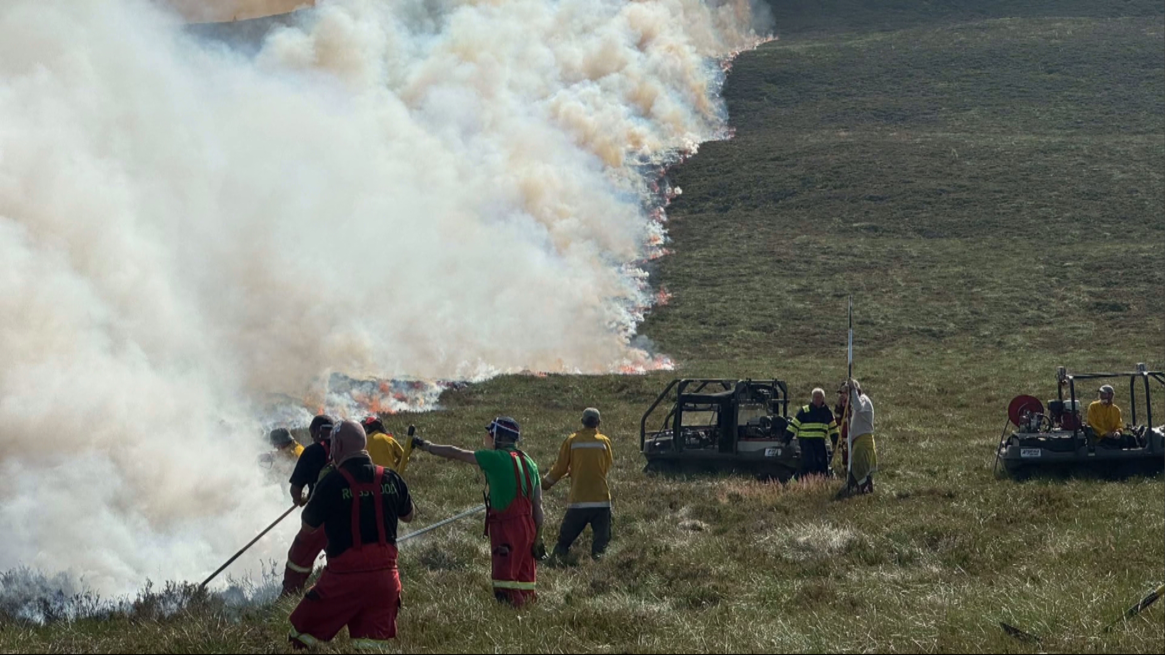 Fire crew and volunteers join efforts
