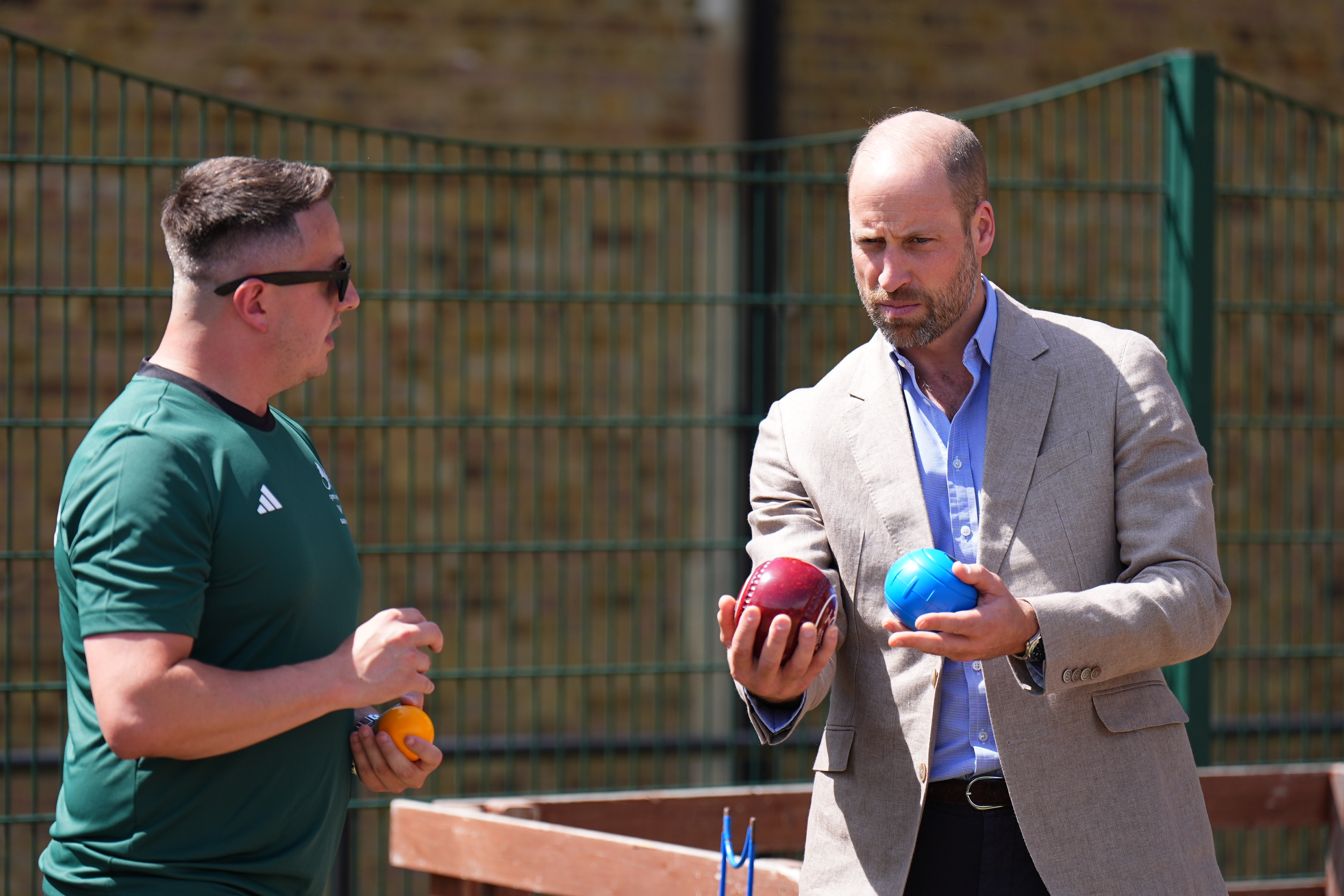 William during his visit to the London Welsh School (Aaron Chown/PA)