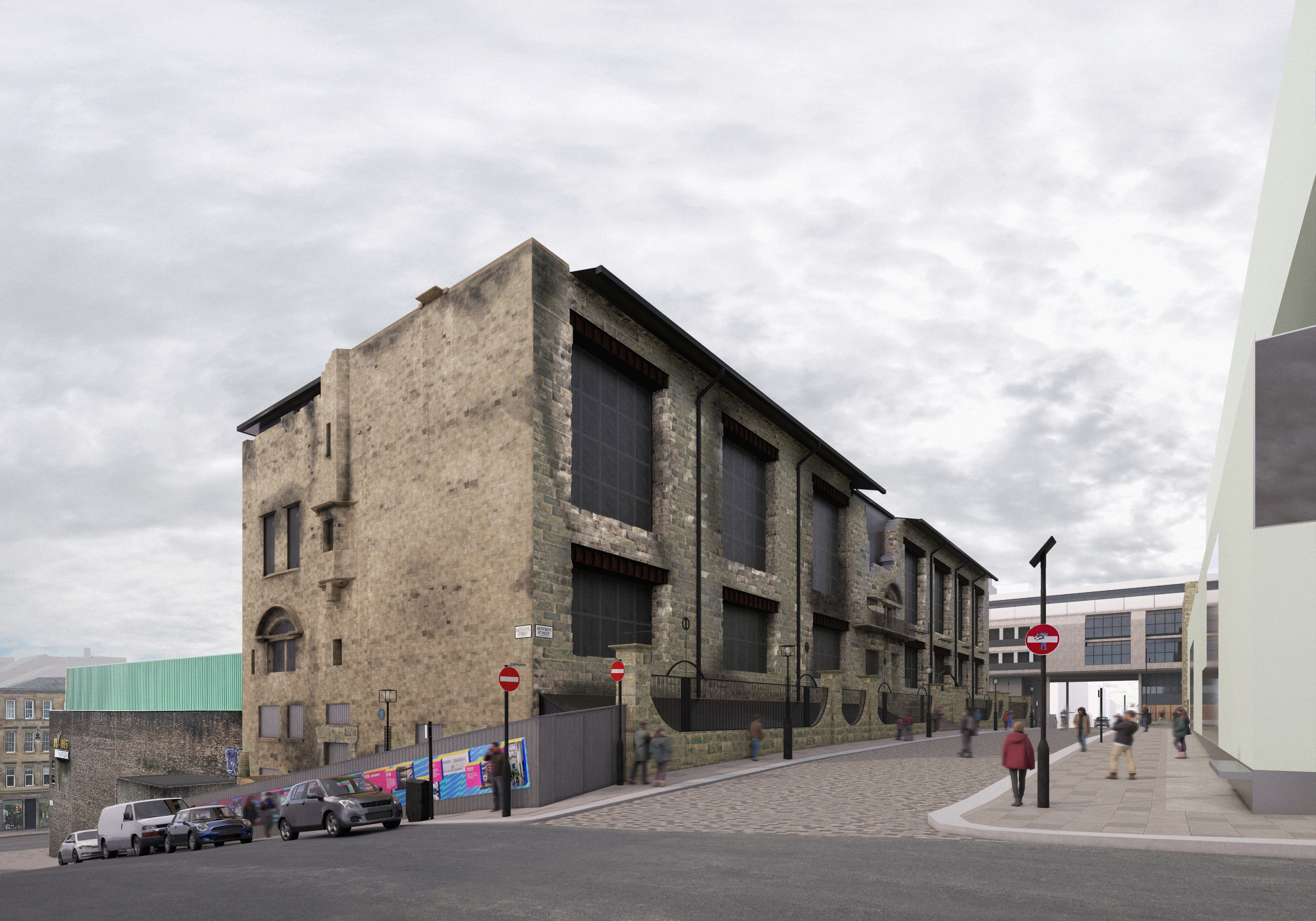 Scaffolding around the Mackintosh Building is set to be removed