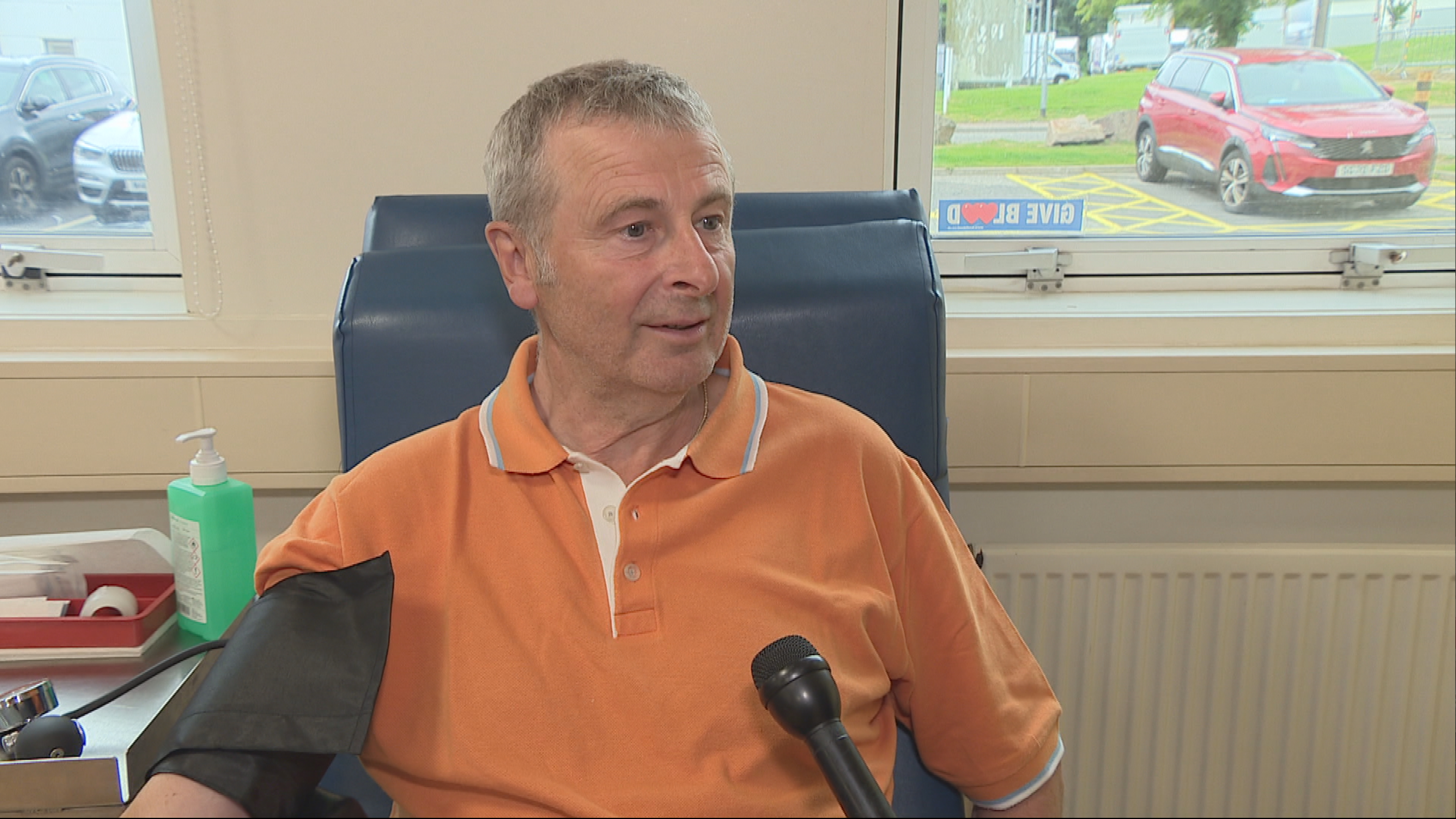 Graeme was donating blood for the 124th time at the centre