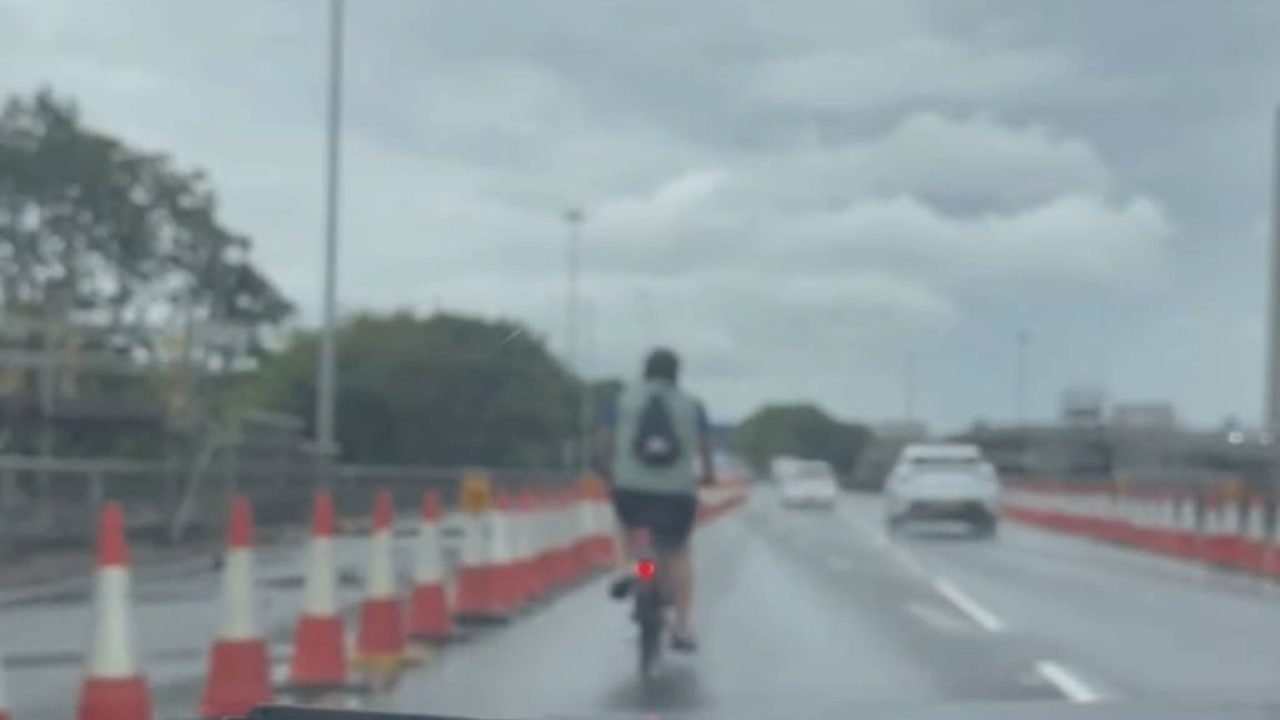Cyclist spotted on M8 as police issue ‘significant risk’ warning