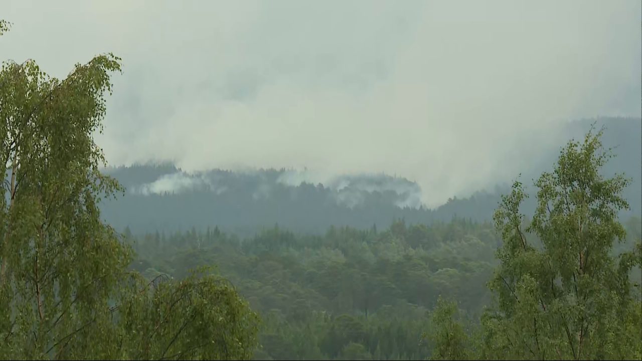 Fire crews still attending Cairngorms wildfire say progress has been made