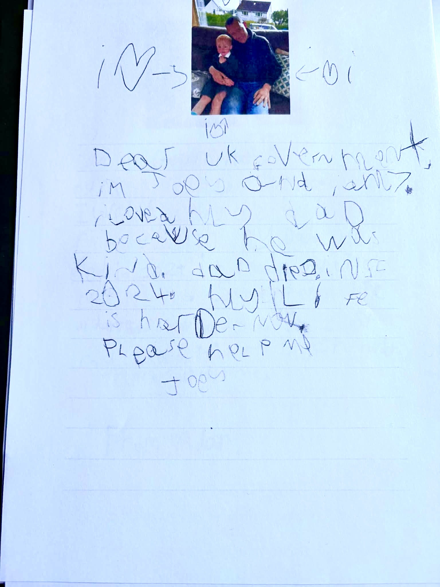 From Joey, aged 7