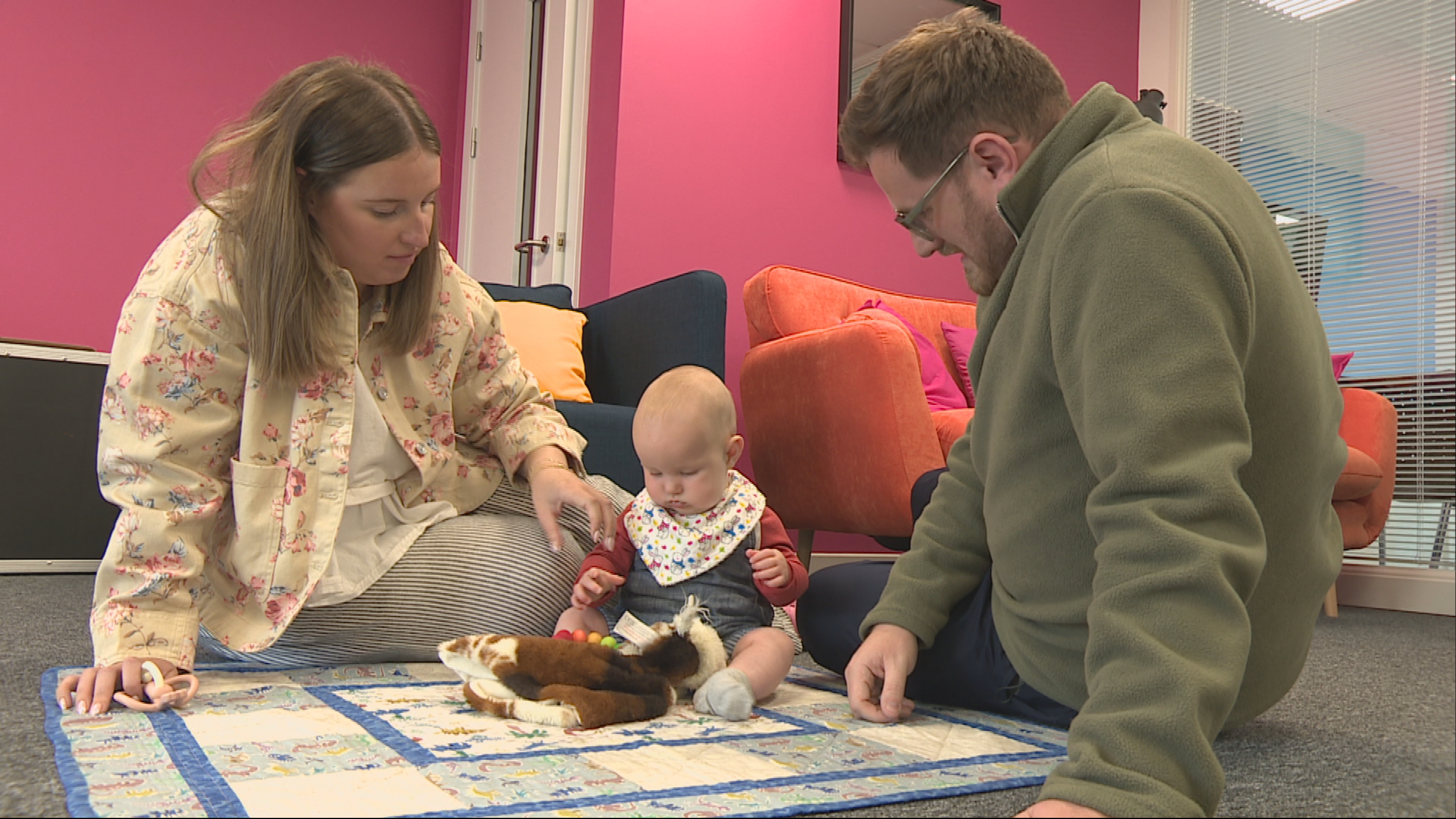 Clare and William with baby Miller