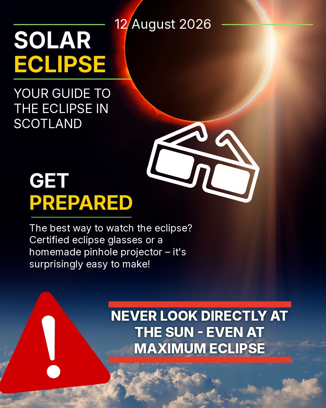 Solar eclipse glasses allow you to watch the spectacle safely