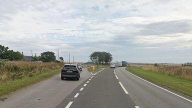 Two people taken to hospital after three-vehicle crash on A90