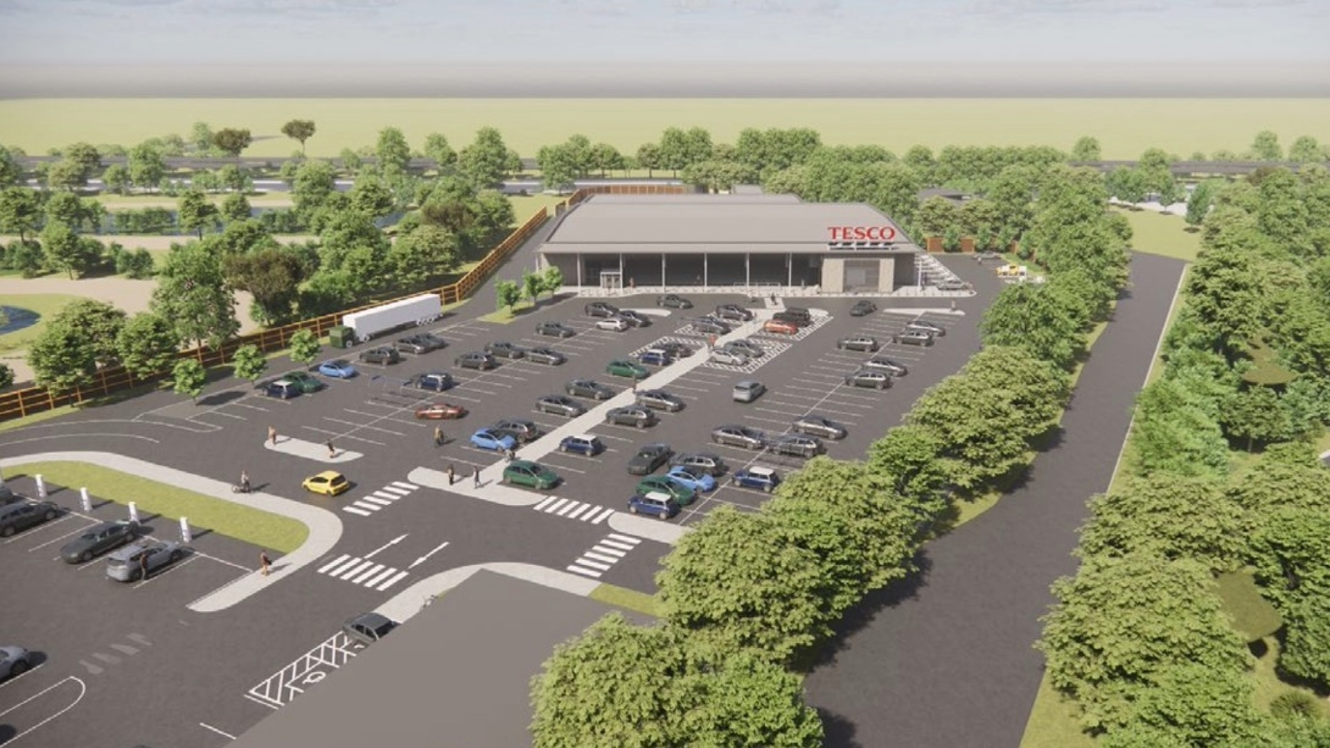 Artist impression of the proposed Stonehaven Tesco store