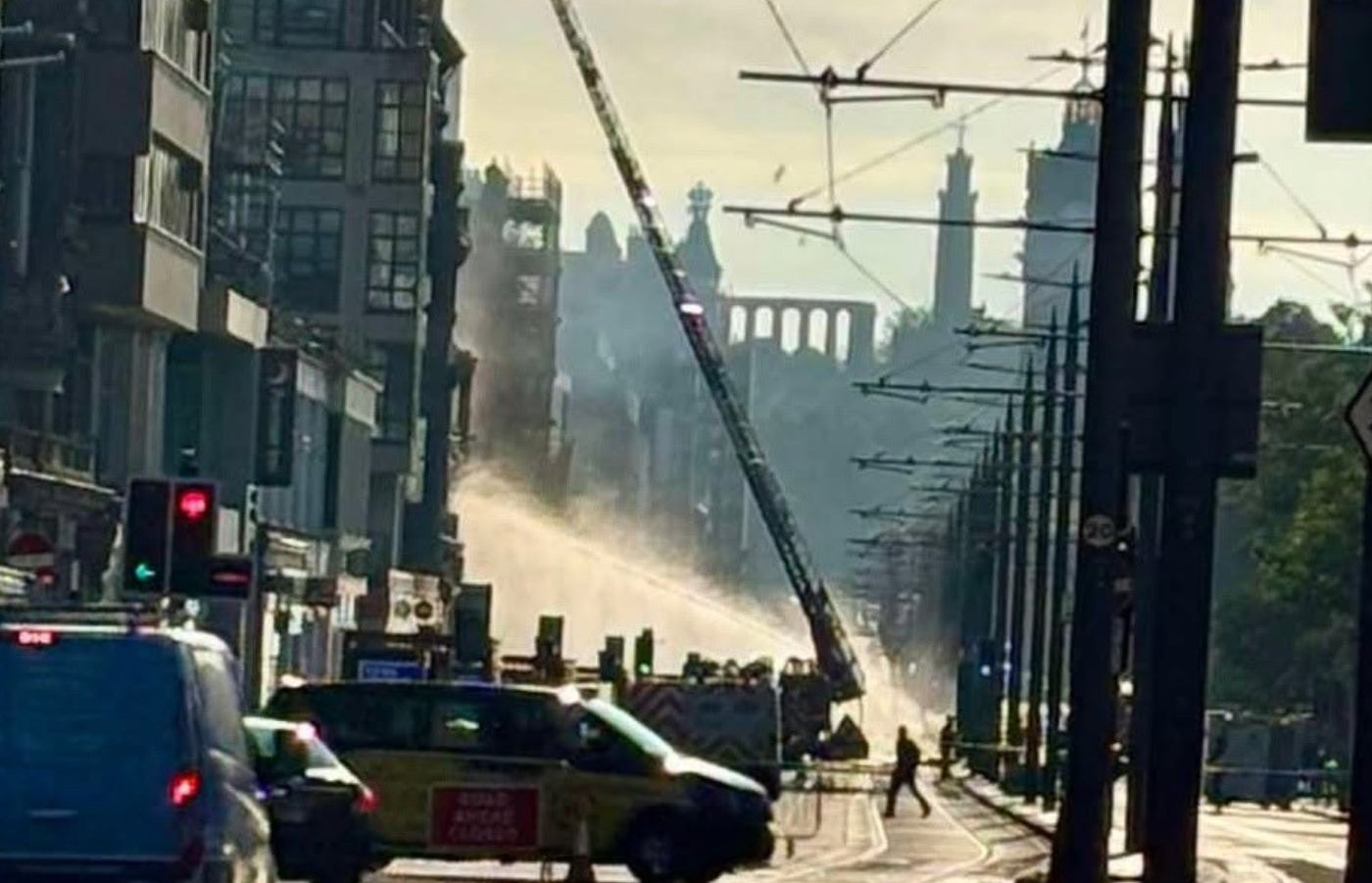 Princes Street is closed to traffic