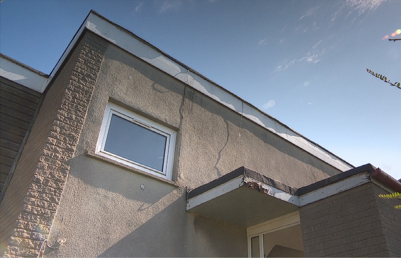 David Porter’s property is attached to another RAAC home in a row of six.