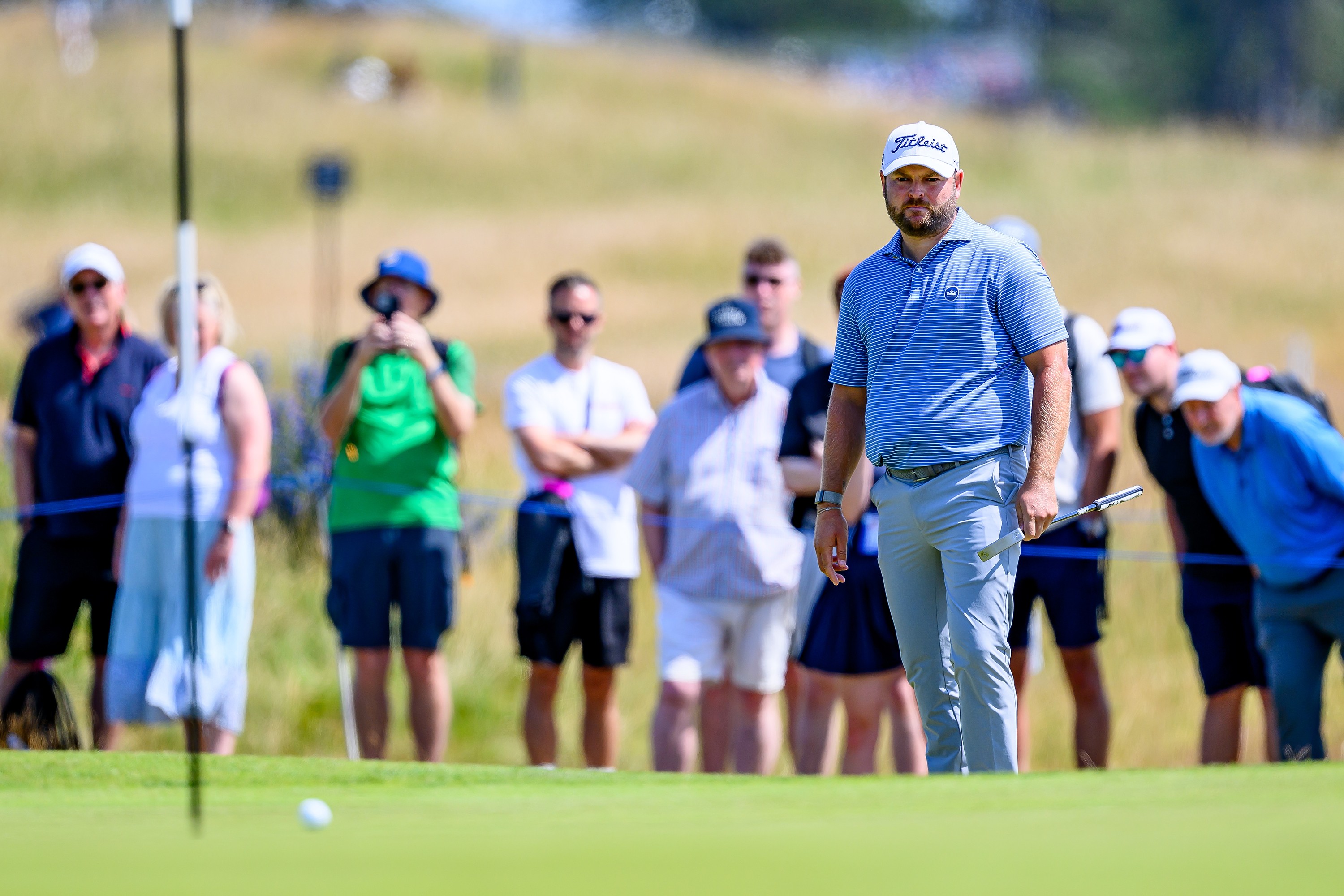 Jordan Smith set the clubhouse lead with a round of 63 getting him to seven under at the Scottish Open