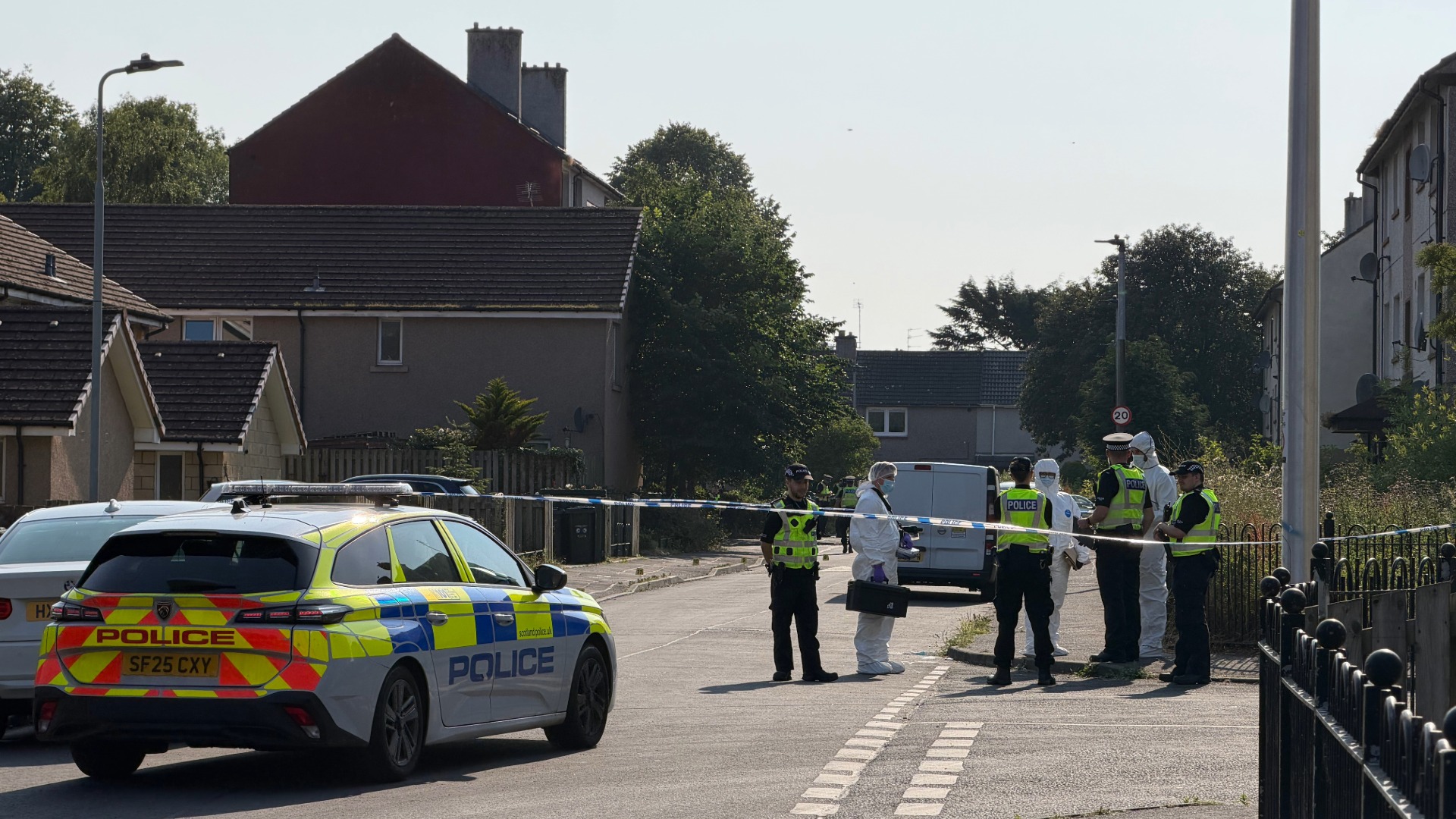 Emergency services were called to the Muirhouse Gardens area at around 2.45pm on Friday