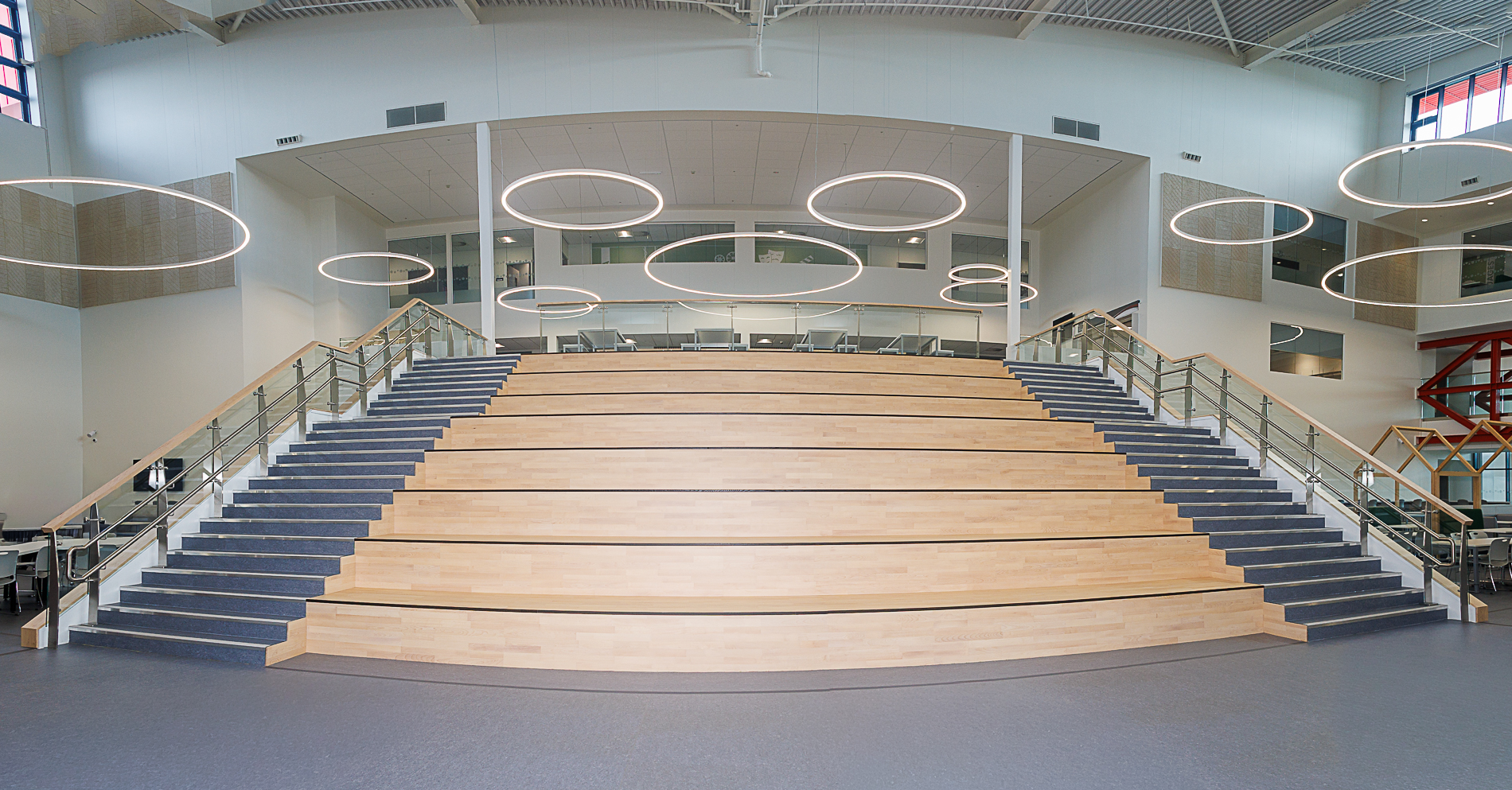 Dining staircase at Caledonia High School in Rosyth