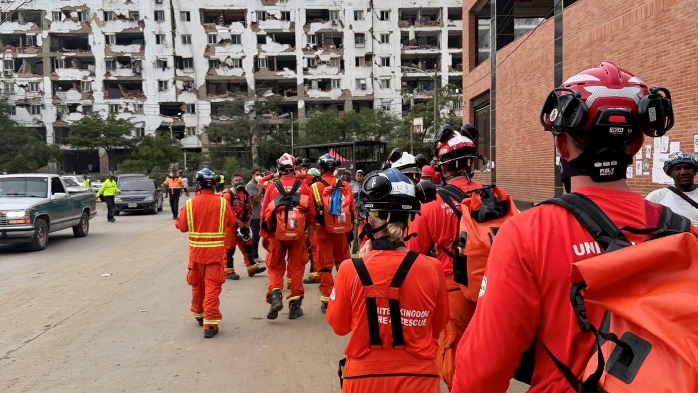 The team includes firefighters from 14 UK fire and rescue services