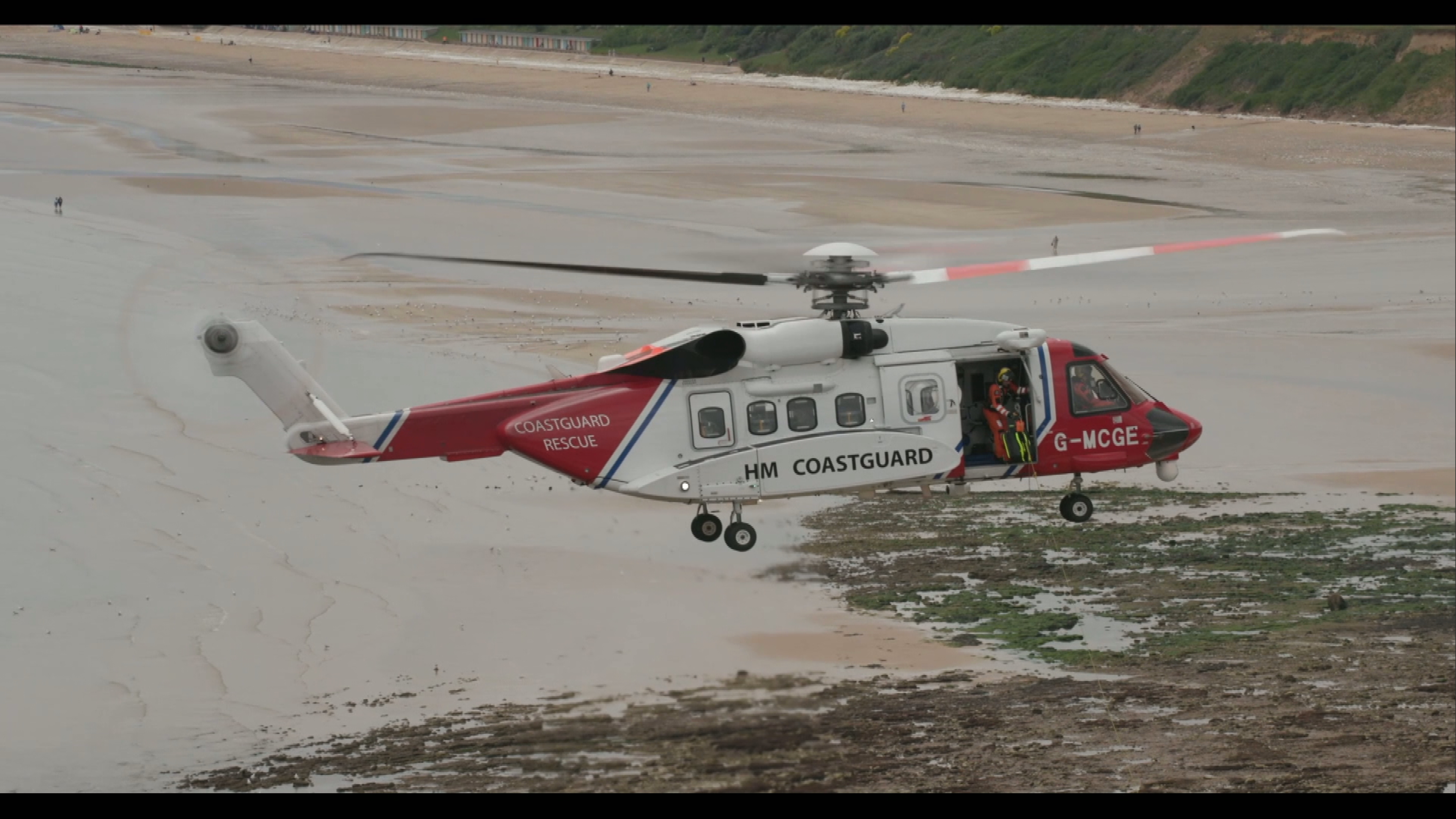A Coastguard helicopter