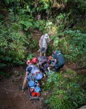 Person rescued with ropes after fall at Devil’s Pulpit