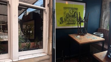 Glasgow pub robbed as ‘bold’ thieves smash window with beer keg
