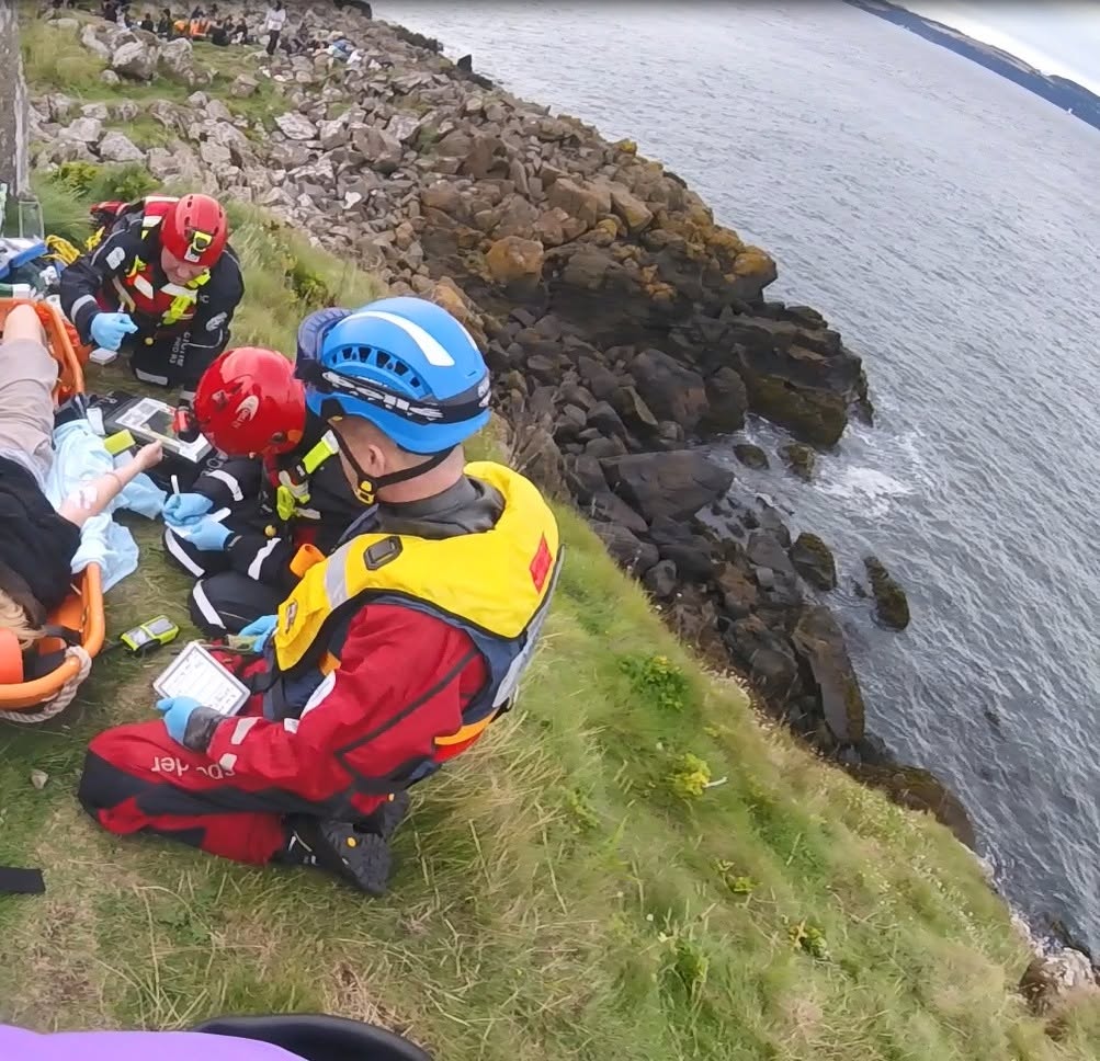 Rescue teams were called to Cramond Island