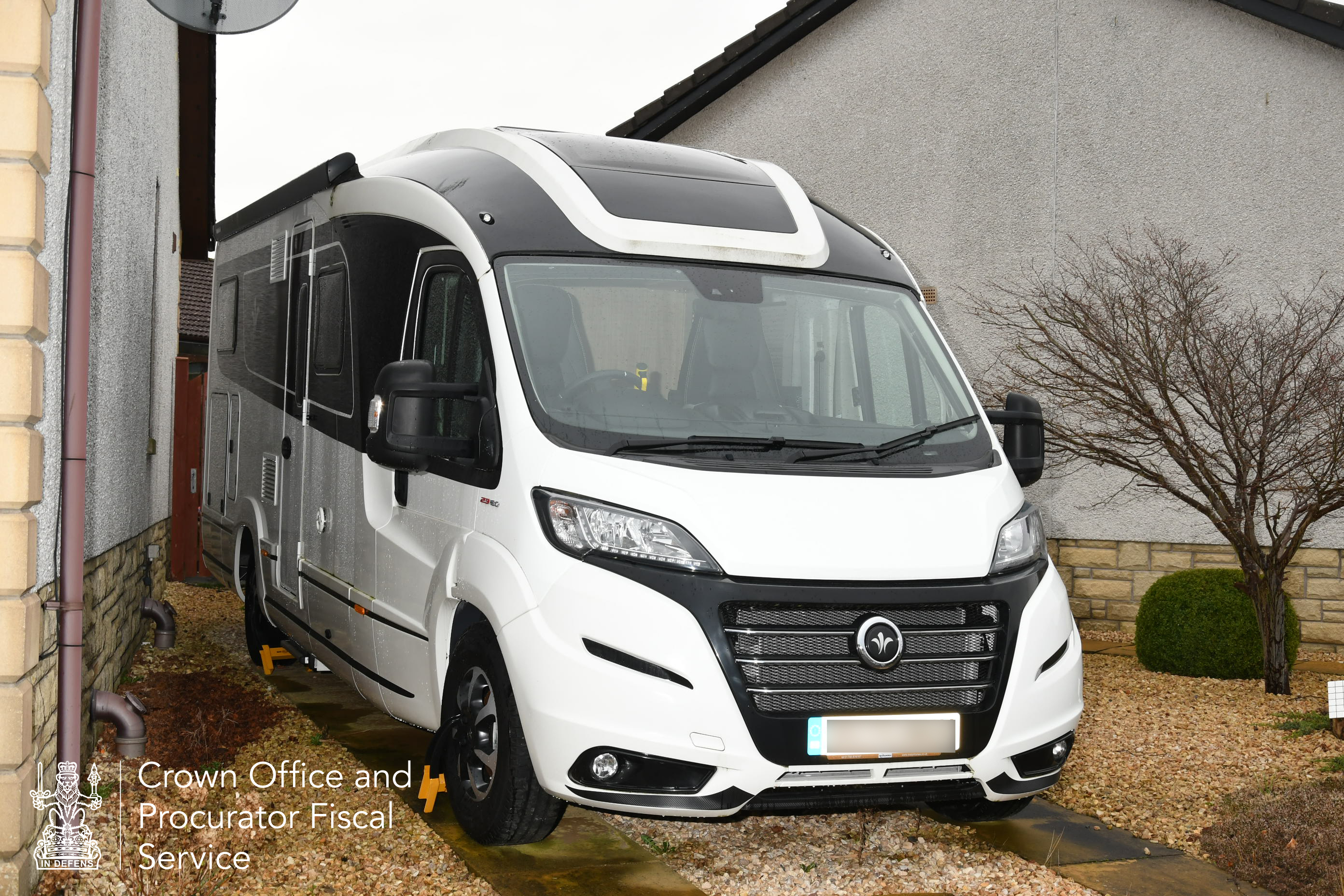 The motorhome was parked at the home of Peter Murrell’s mother