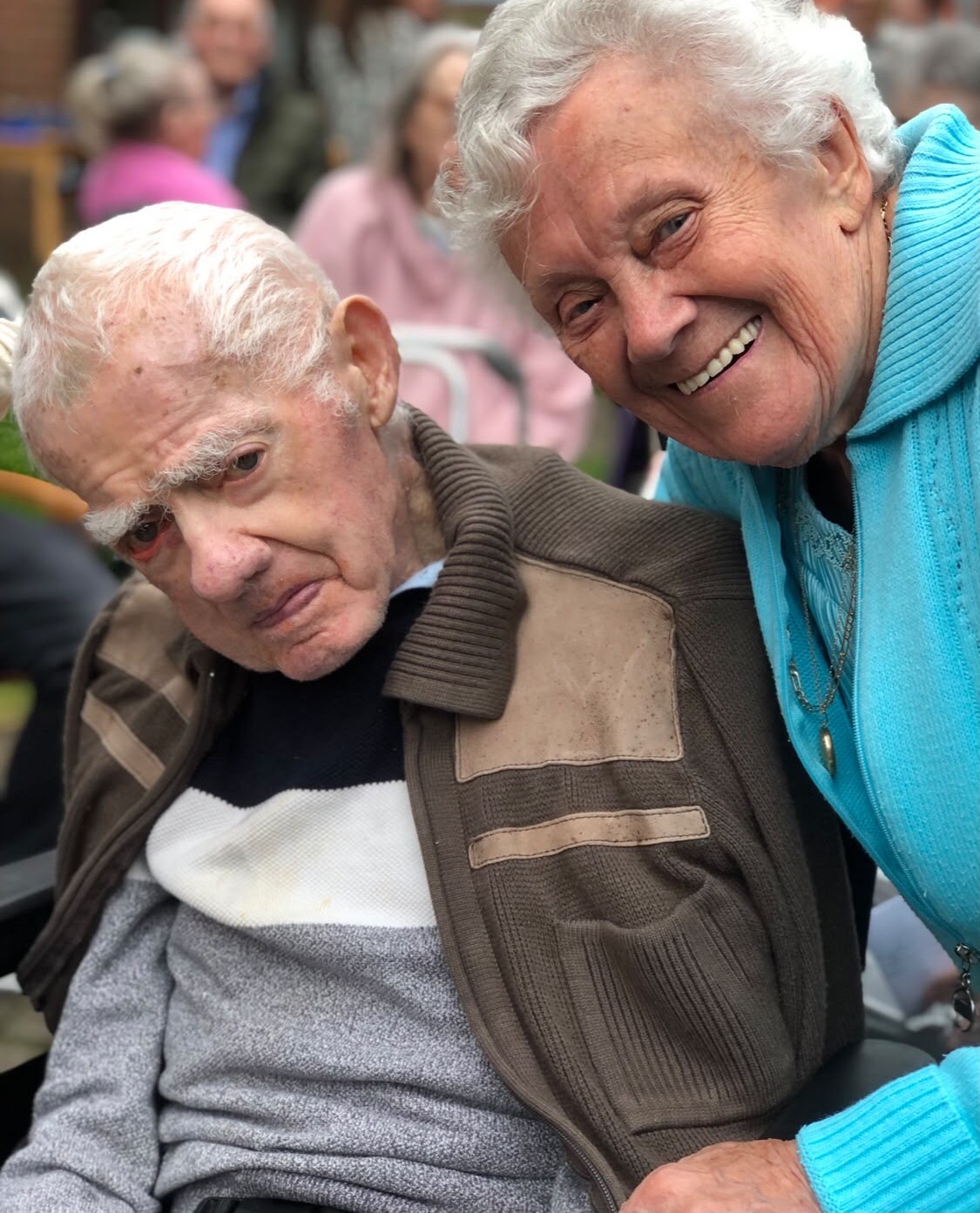 George with his wife