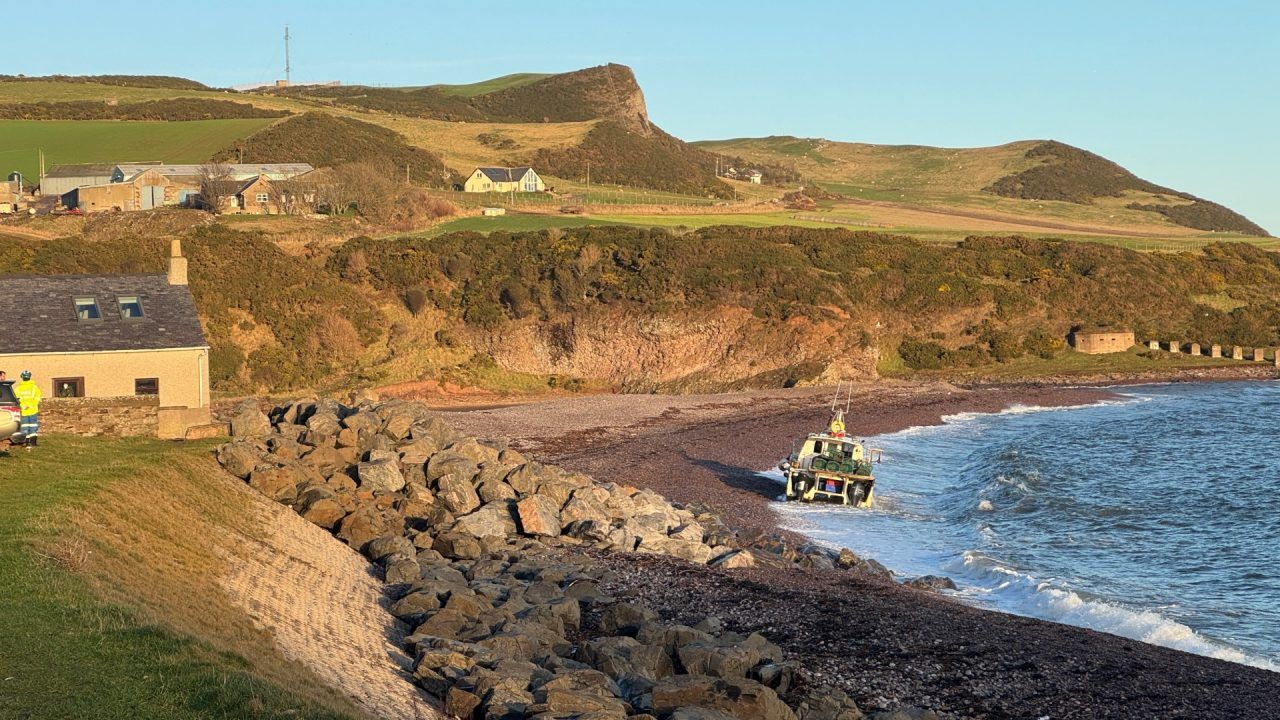 The boat ran ashore last December